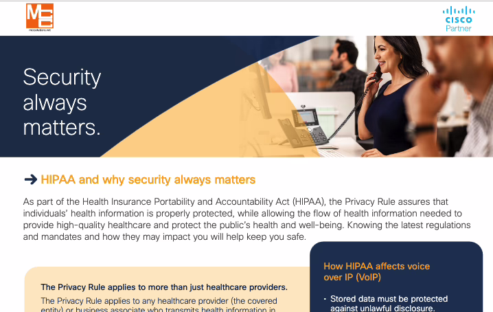 Webex HIPAA Compliance Data Sheet